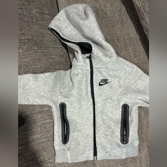 Nike tech toddler Light Gray Full-Zip Hoodie - Picture 1 of 3